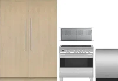 5 Piece Package Includes Refrigerator, Freezer, Range, Hood And Dishwasher